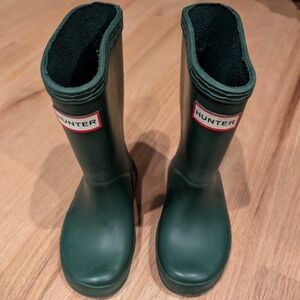 Hunter Kids Boots - Green (size US 8)